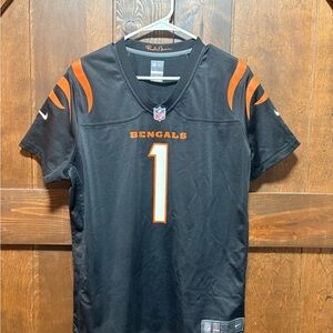 Nike Black and Orange Bengals Jersey On Field Jersey